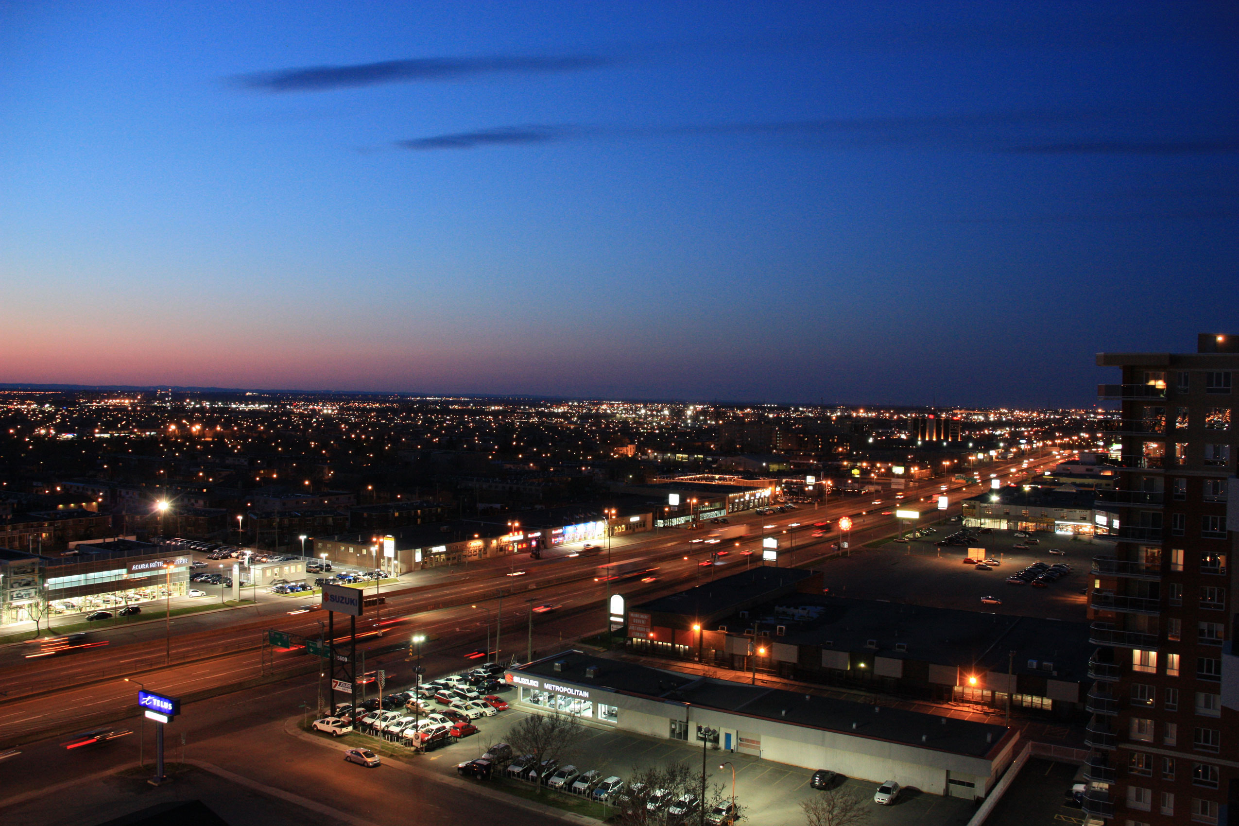 Vue en fin de soirée