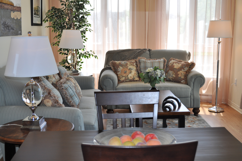 Salon de l'appartement modèle