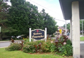 Enseigne de la résidence