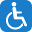 Accessible aux fauteuils roulants
